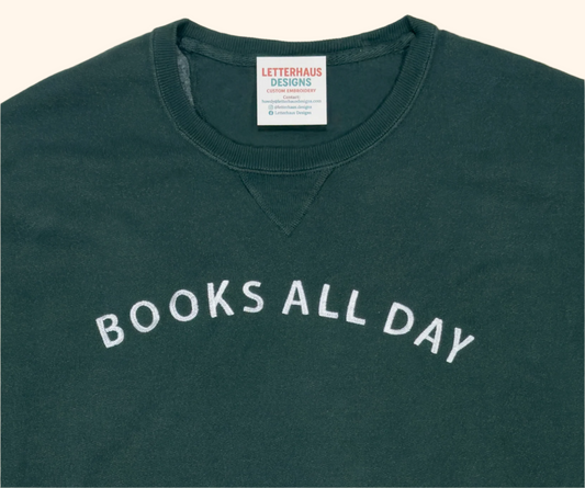 "Books All Day" Curved